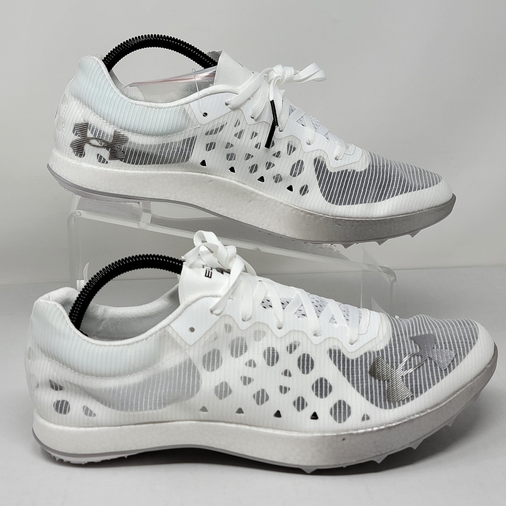 Under Armour Shakedown Elite Breeze White Track Field 3027568-100 Men's Size 10